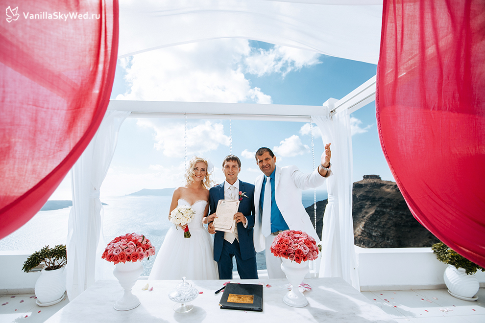 Свадьба Елены и Александра на Санторини в сентябре 2014
